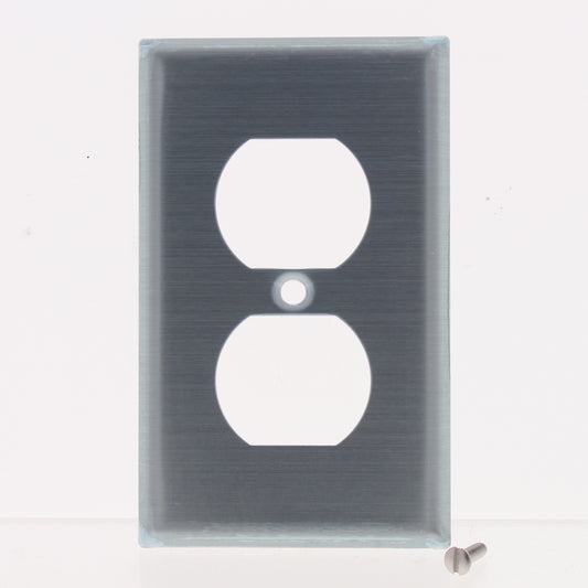 Eaton 93101 Stainless Steel Receptacle Duplex Outlet Cover Wallplate Wall Plate