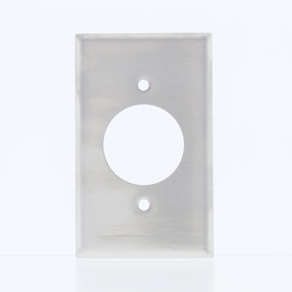 Eaton 1G Stainless Steel Receptacle Wallplate Single Outlet Cover 1.60" 93111