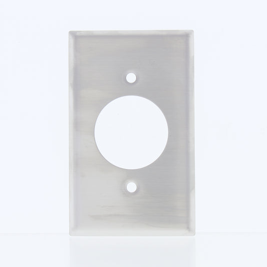 Eaton 1G Stainless Steel Receptacle Wallplate Single Outlet Cover 1.60" 93111