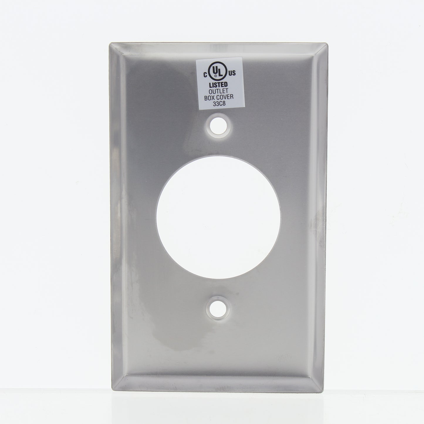 Eaton 1G Stainless Steel Receptacle Wallplate Single Outlet Cover 1.60" 93111