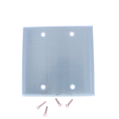 Eaton 93152 Stainless Steel 2-Gang Non-Magnetic Blank Cover Wallplates 10-Pack