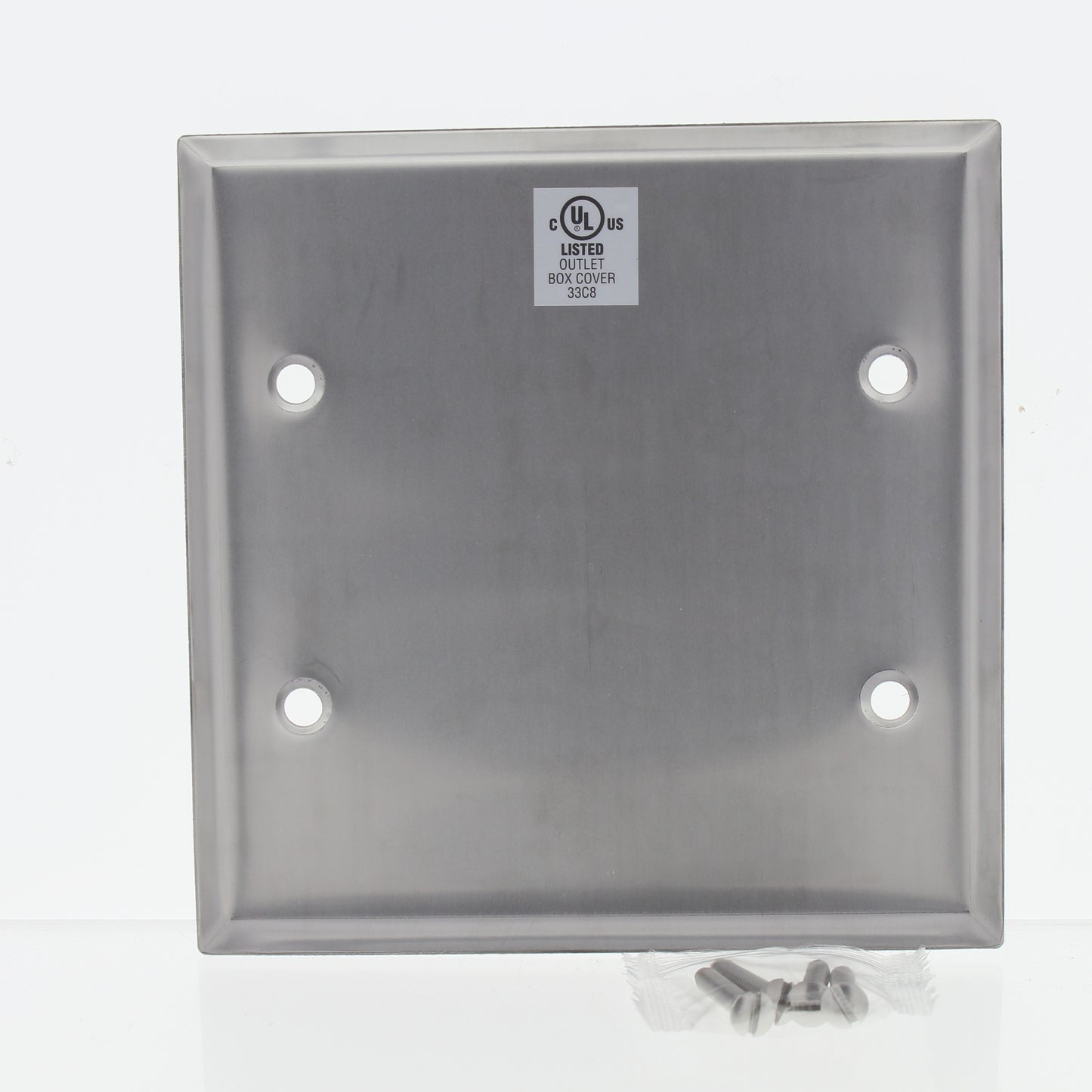 Eaton 93152 Non-Magnetic Stainless Steel 2-Gang Blank Cover Wall Plate Type 302