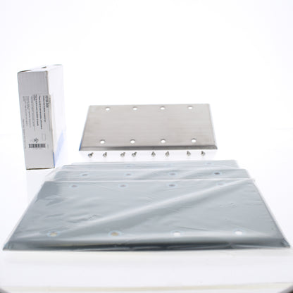 5 Eaton 4Gang NONMagnetic Stainless Steel Box Mount Blank Cover Wallplates 93154