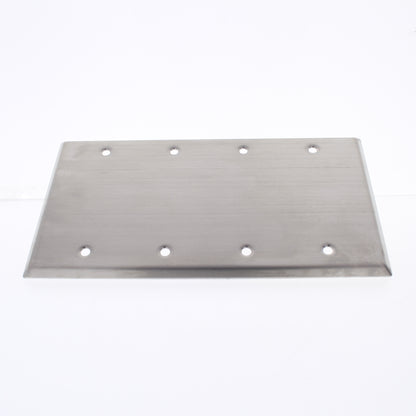 5 Eaton 4Gang NONMagnetic Stainless Steel Box Mount Blank Cover Wallplates 93154