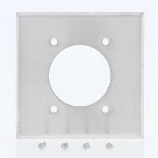 Eaton Stainless 2G Receptacle 2.1563" Wallplate Outlet Dryer Range Welder 93227