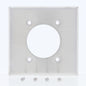 Eaton Stainless 2G Receptacle 2.1563" Wallplate Outlet Dryer Range Welder 93227
