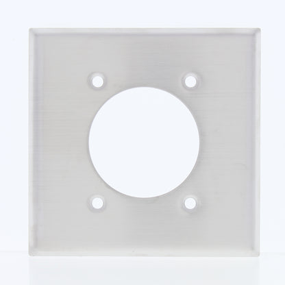 Eaton Stainless 2G Receptacle 2.1563" Wallplate Outlet Dryer Range Welder 93227