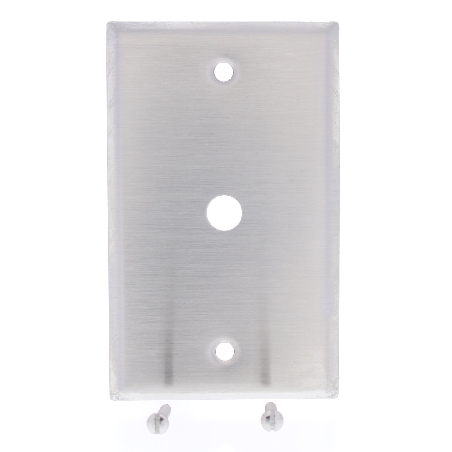 Eaton 93696 Non-Magnetic Stainless Phone TV Cable Box Mount Wallplate .375" Hole