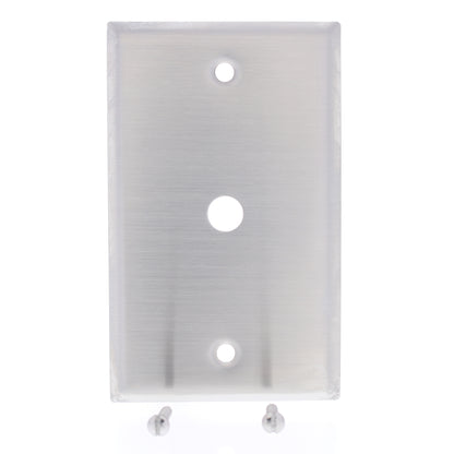Eaton 93696 Non-Magnetic Stainless Phone TV Cable Box Mount Wallplate .375" Hole