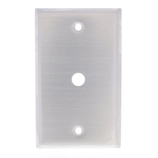 Eaton 93696 Non-Magnetic Stainless Phone TV Cable Box Mount Wallplate .375" Hole