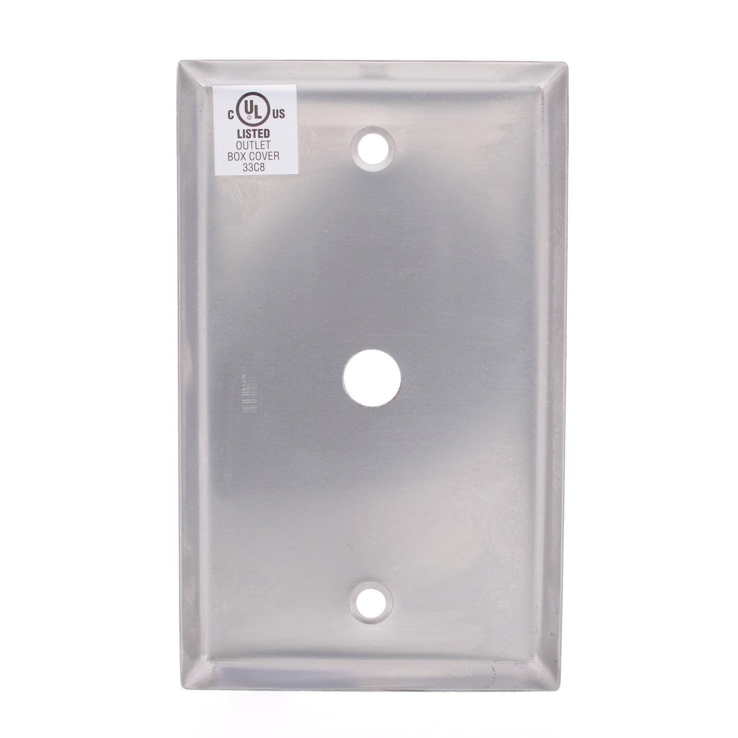Eaton 93696 Non-Magnetic Stainless Phone TV Cable Box Mount Wallplate .375" Hole