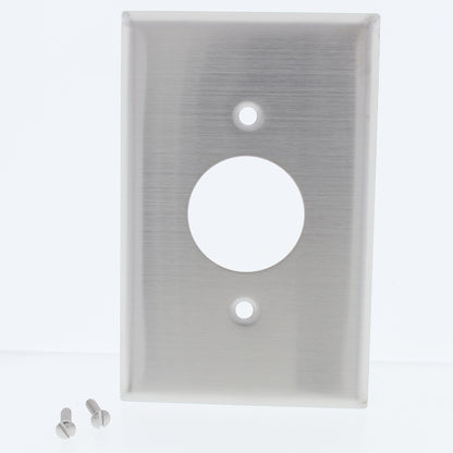 Eaton Mid-size Non-Mag Stainless Steel 1.406" Receptacle Wallplate Cover 93991