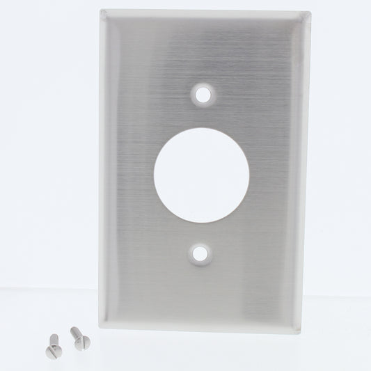 Eaton Mid-size Non-Mag Stainless Steel 1.406" Receptacle Wallplate Cover 93991