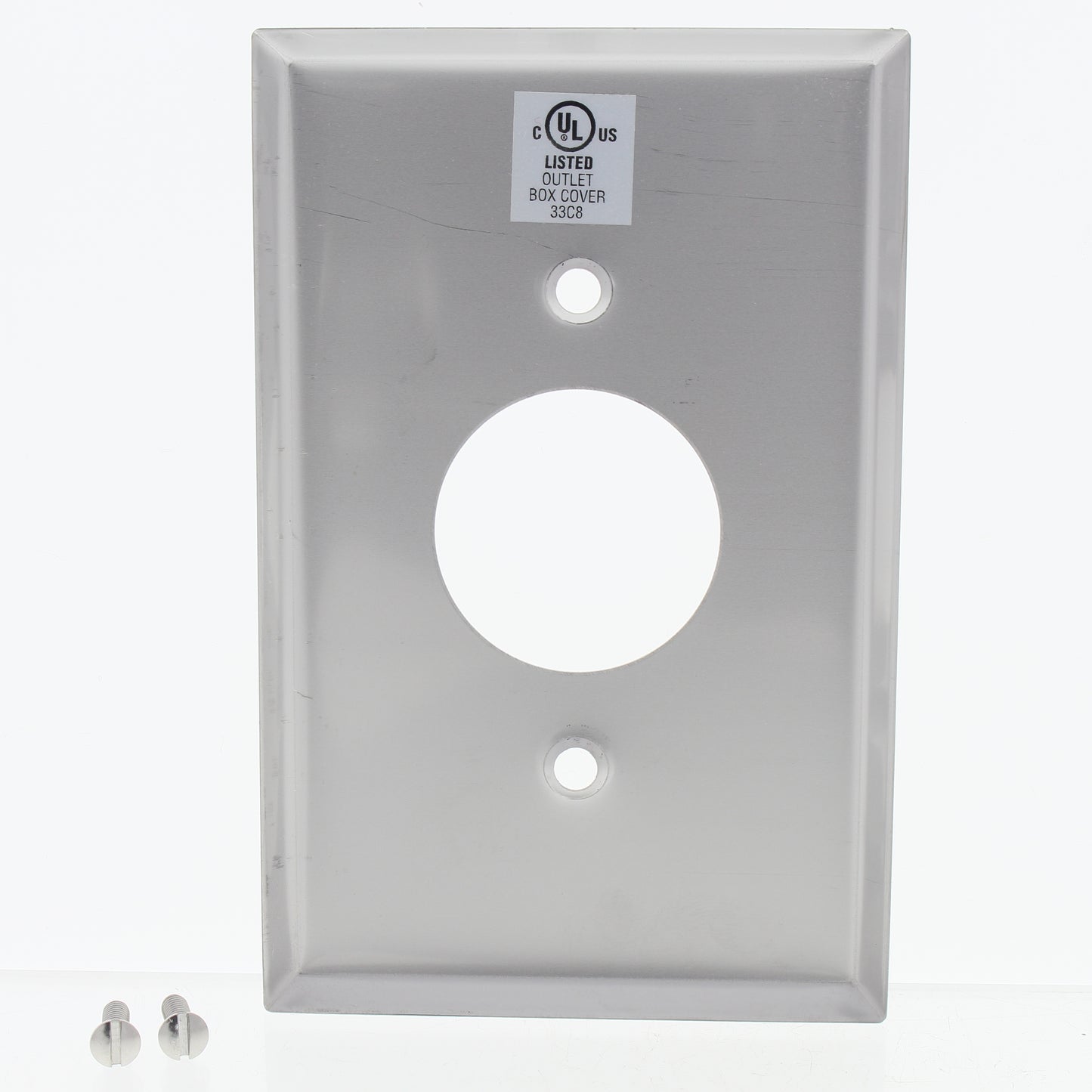 Eaton Mid-size Non-Mag Stainless Steel 1.406" Receptacle Wallplate Cover 93991