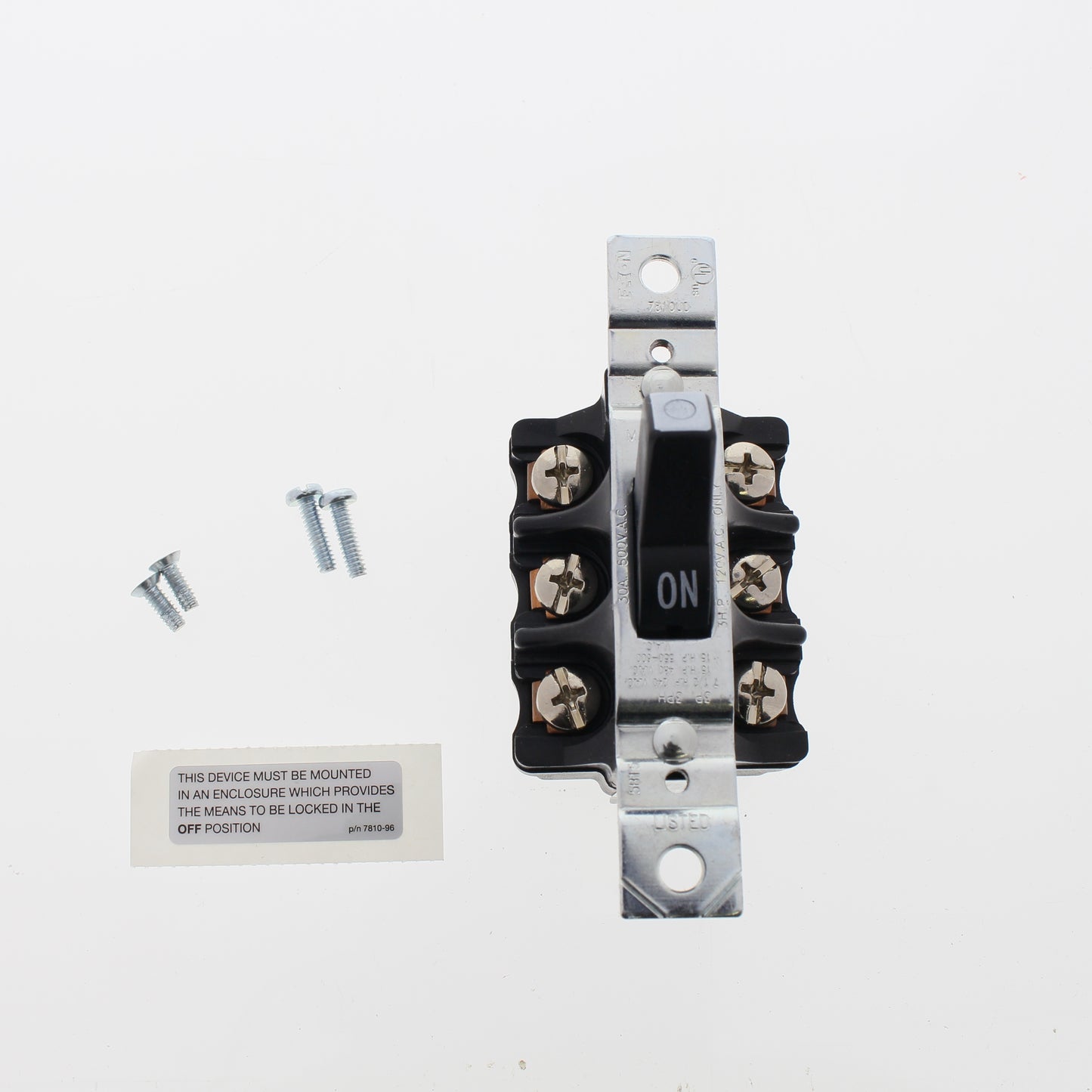 Eaton Motor Starter Switch TPST 3-POLE Single Throw 30A 600V AH7810UD