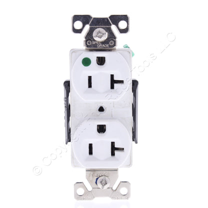 Eaton White Hospital Grade Duplex Receptacle Outlet Nema 5-20R 20A 125V AH8300W