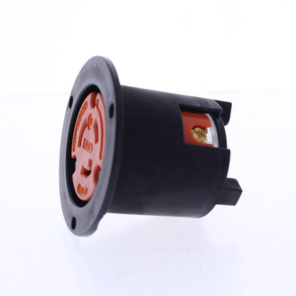 Eaton Orange Twist Turn Locking Flanged Outlet L10-20R 20A 125/250V AHCL1020FO