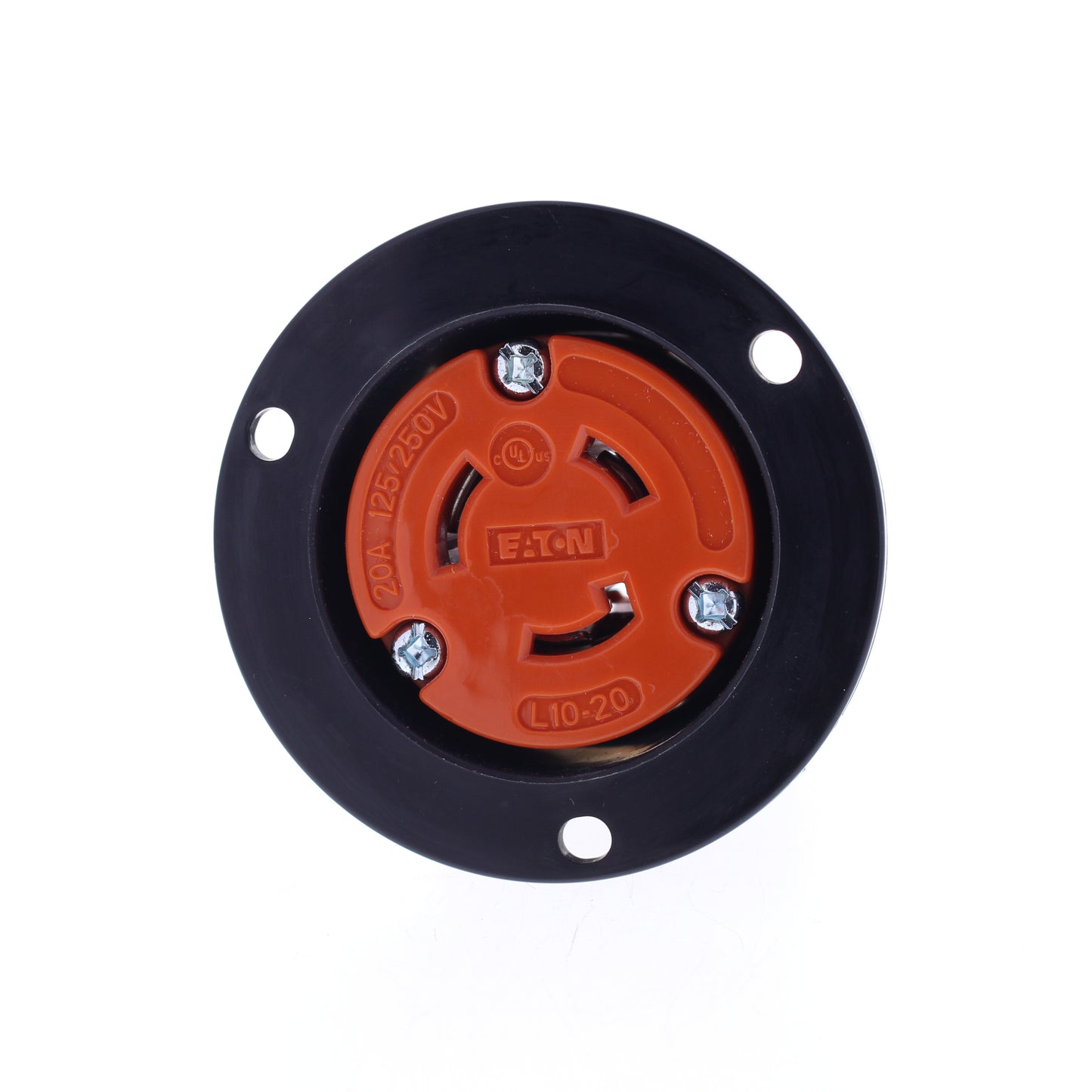 Eaton Orange Twist Turn Locking Flanged Outlet L10-20R 20A 125/250V AHCL1020FO