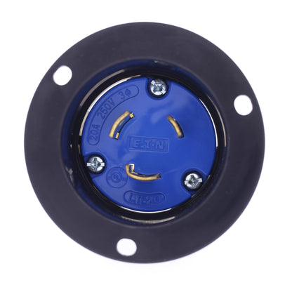 Eaton Blue Twist Turn Locking Flanged Inlet Plug L11-20P 20A 250V AHCL1120FI