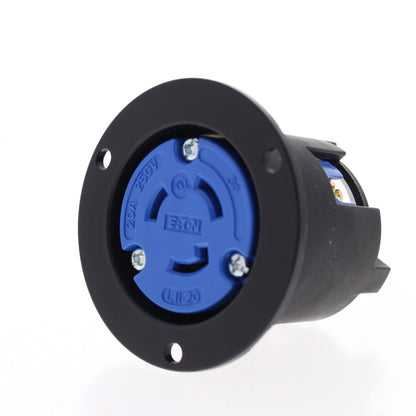 Eaton Blue Twist Turn Locking Flanged Outlet Nema L11-20R 20A 250V 3� AHCL1120FO