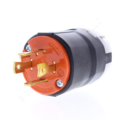 Eaton AHCL1430P Orange Twist Turn Locking Plug Nema L14-30P 30A 125/250V 3P4W
