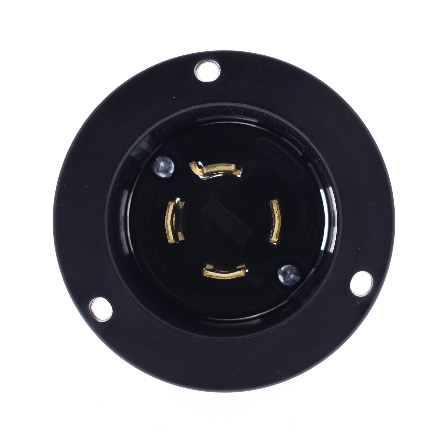 Eaton AHCL1730FI Black Twist Turn Locking Flanged Inlet NEMA L17-30P 30A 600V 3�