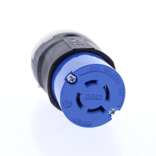 Eaton Twist Turn Locking Plug Connector NEMA L18-20R 20A 120/208V 3�Y AHCL1820C