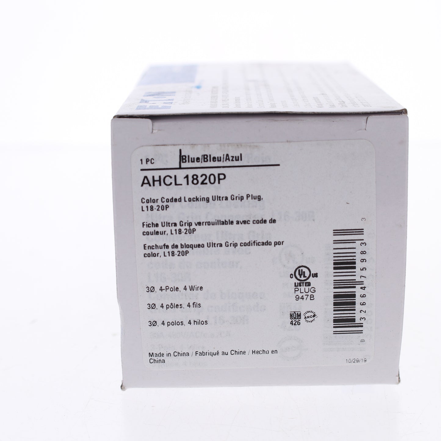 Eaton Blue Locking Plug Turn Hart-Lock L18-20 L18-20P 20A 120/208V 3�Y AHCL1820P