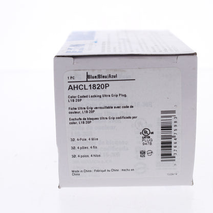 Eaton Blue Locking Plug Turn Hart-Lock L18-20 L18-20P 20A 120/208V 3�Y AHCL1820P
