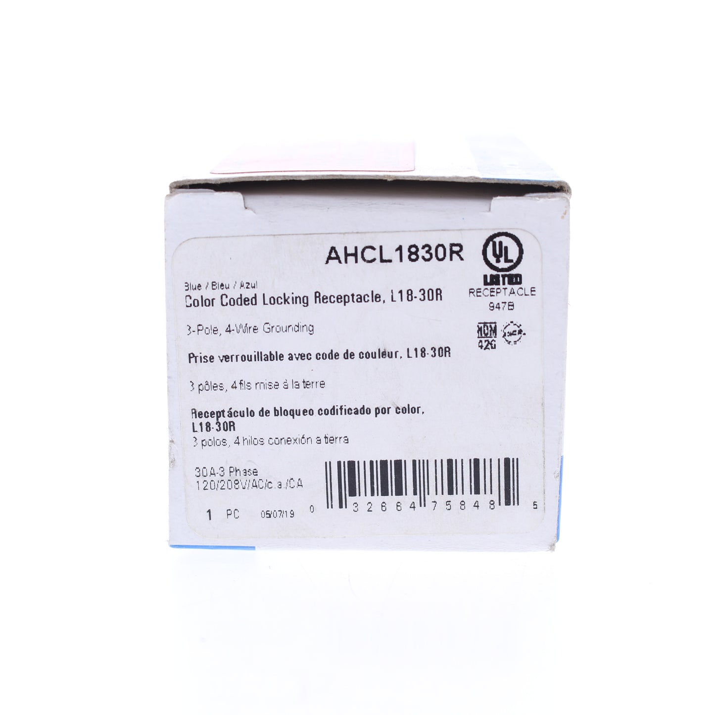 Eaton Turn Locking Receptacle Outlet L18-30R 30A 120/208V 3�Y 4P4W AHCL1830R