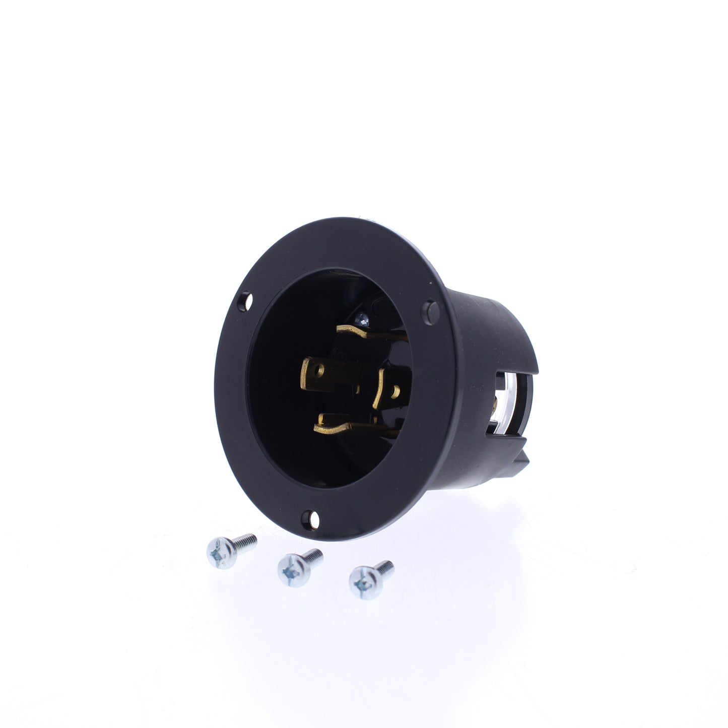 Eaton Black L20-30P Twist Turn Locking Flanged Inlet 30A 347/600V 3�Y AHCL2030FI