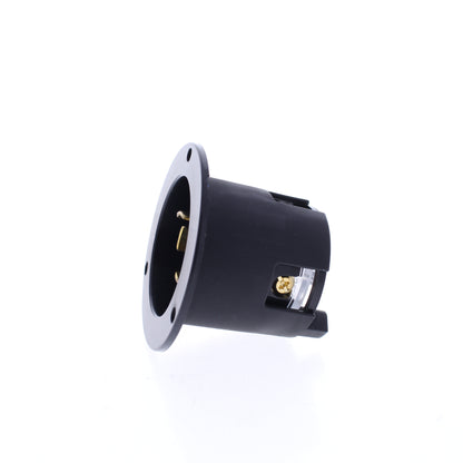 Eaton Black L20-30P Twist Turn Locking Flanged Inlet 30A 347/600V 3�Y AHCL2030FI