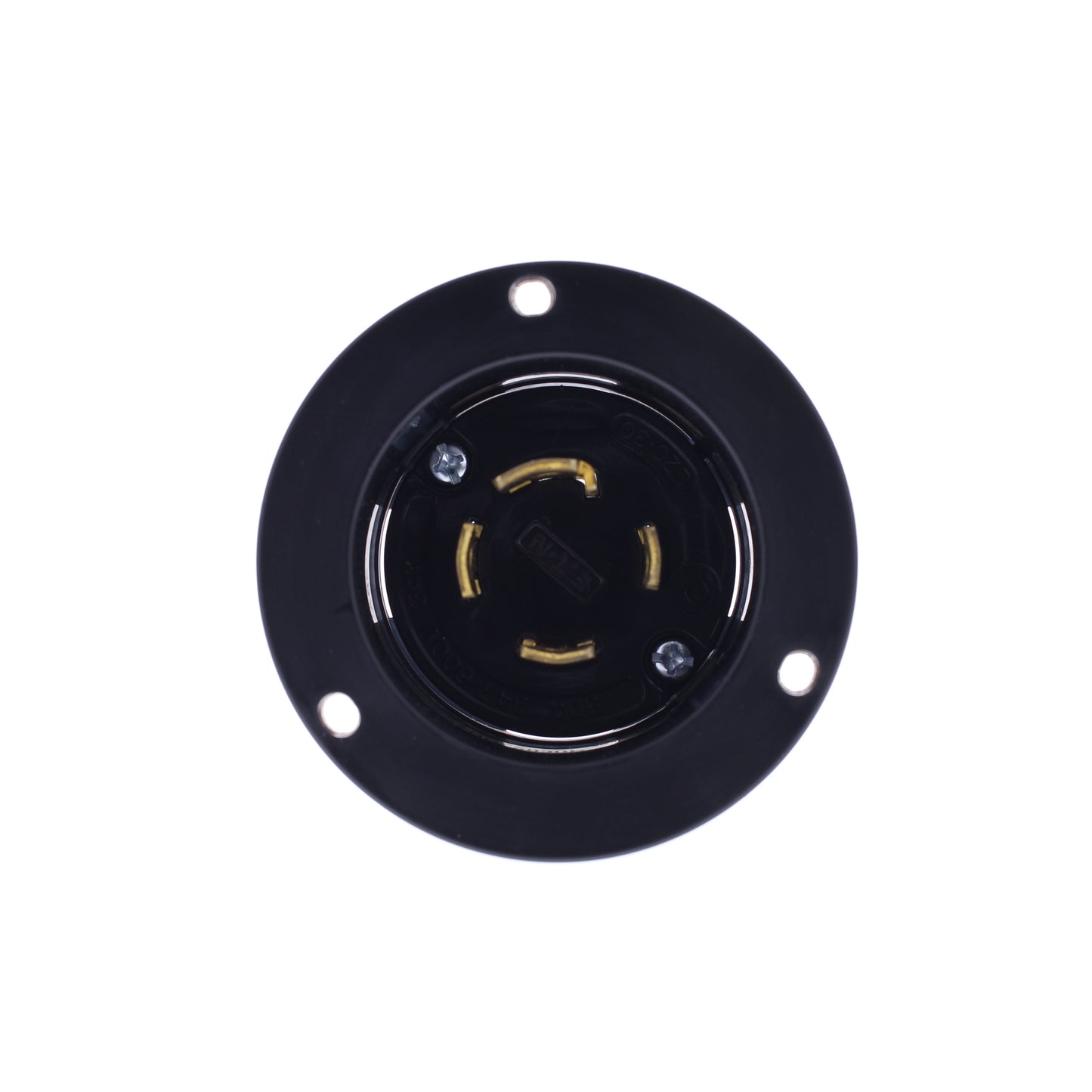 Eaton Black L20-30P Twist Turn Locking Flanged Inlet 30A 347/600V 3�Y AHCL2030FI