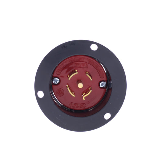 Eaton Red Twist Turn Locking Flanged Inlet L22-20P 20A 277/480V 3�Y AHCL2220FI