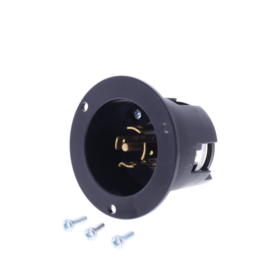 Eaton Black Twist Turn Locking Flanged Inlet L23-20P 20A 347/600V 3�Y AHCL2320FI