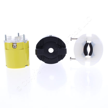 Eaton Yellow Locking Connectors Twist Lock NEMA L5-20 L5-20R 20A 125V AHCL520C