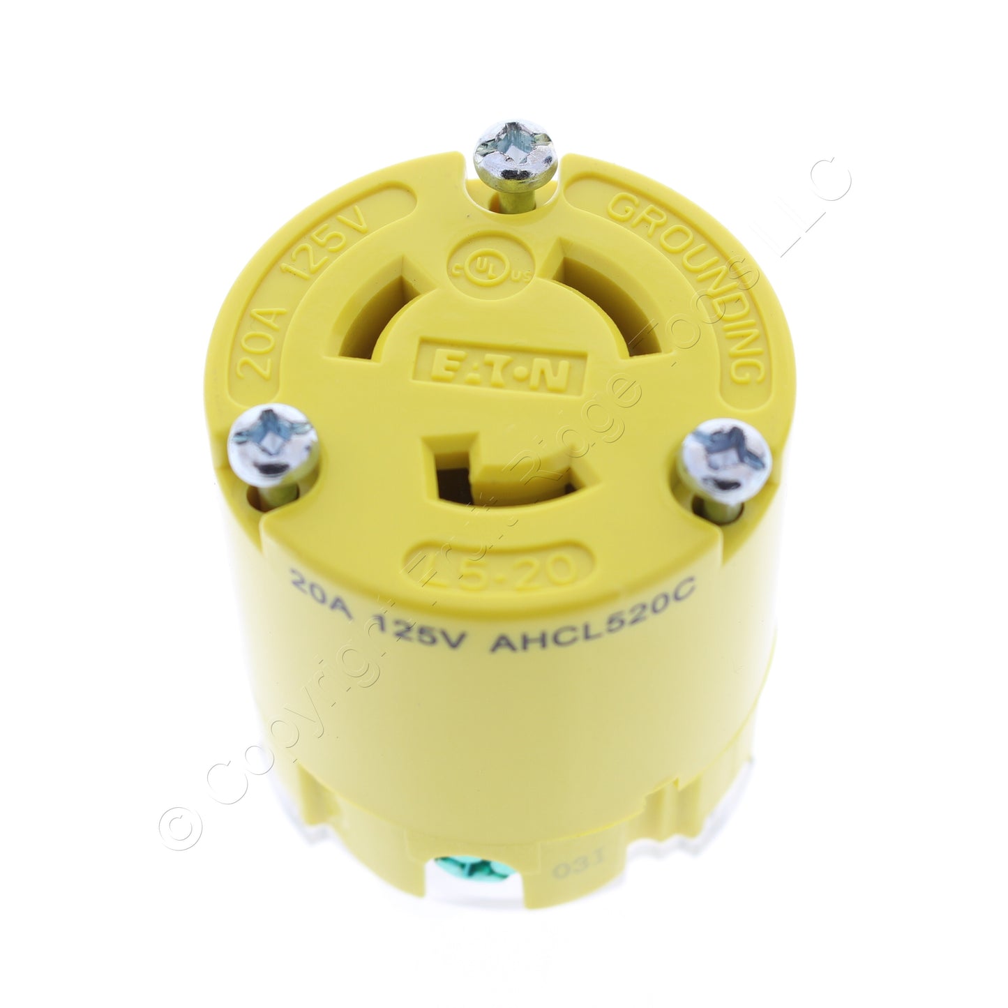Eaton Yellow Locking Connectors Twist Lock NEMA L5-20 L5-20R 20A 125V AHCL520C