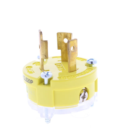 10 Eaton Yellow Twist Turn Locking Plugs NEMA L5-20P 20A 125V 2P3W AHCL520P