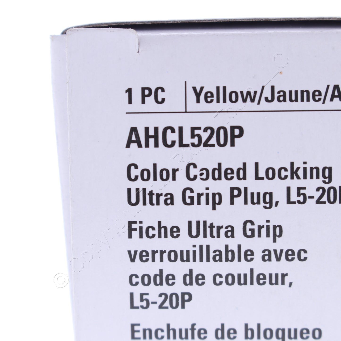 Eaton Yellow Twist Turn Locking Plug HartLock NEMA L5-20P 20A 125V 2P3W AHCL520P