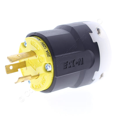 Eaton Yellow Twist Turn Locking Plug HartLock NEMA L5-20P 20A 125V 2P3W AHCL520P