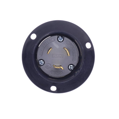 Eaton Gray Twist Turn Locking Flanged Inlet L7-20P 20A 277V 2P3W AHCL720FI