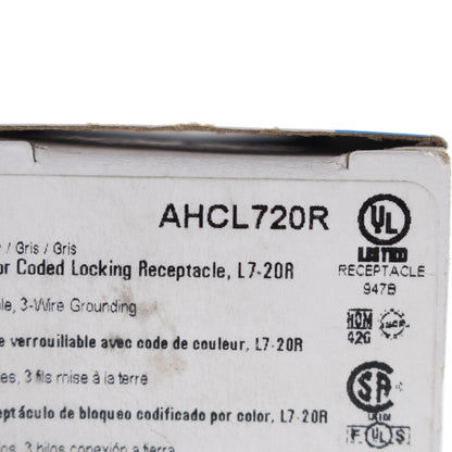 Eaton Arrow Hart Turn Locking Receptacle Lock Outlet L7-20R 20A 277V AHCL720R