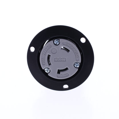 Eaton Gray Twist Turn Locking Flanged Outlet Nema L7-30R 30A 277V AHCL730FO