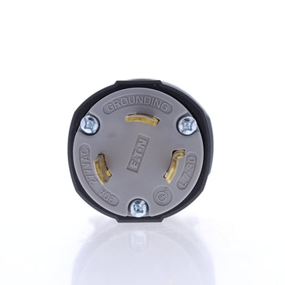 Eaton Gray Twist Turn Locking Plug Hart-Lok Nema L7-30P 30A 277V 2P3W AHCL730P