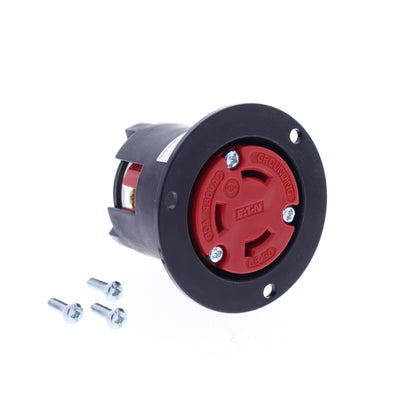 Eaton Red Twist Turn Locking Flanged Outlet Nema L8-30R 30A 480V AHCL830FO