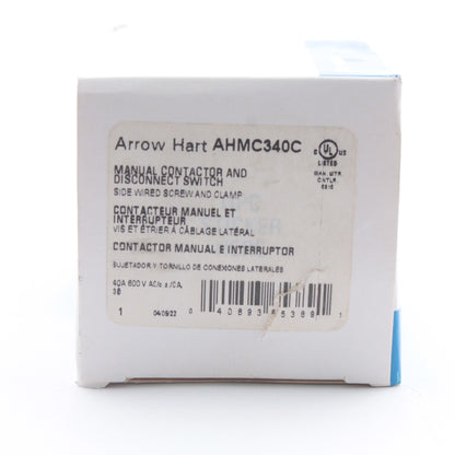 Eaton AHMC340C Maintained Manual Contactor Disconnect Toggle Switch 40A 600V 3�