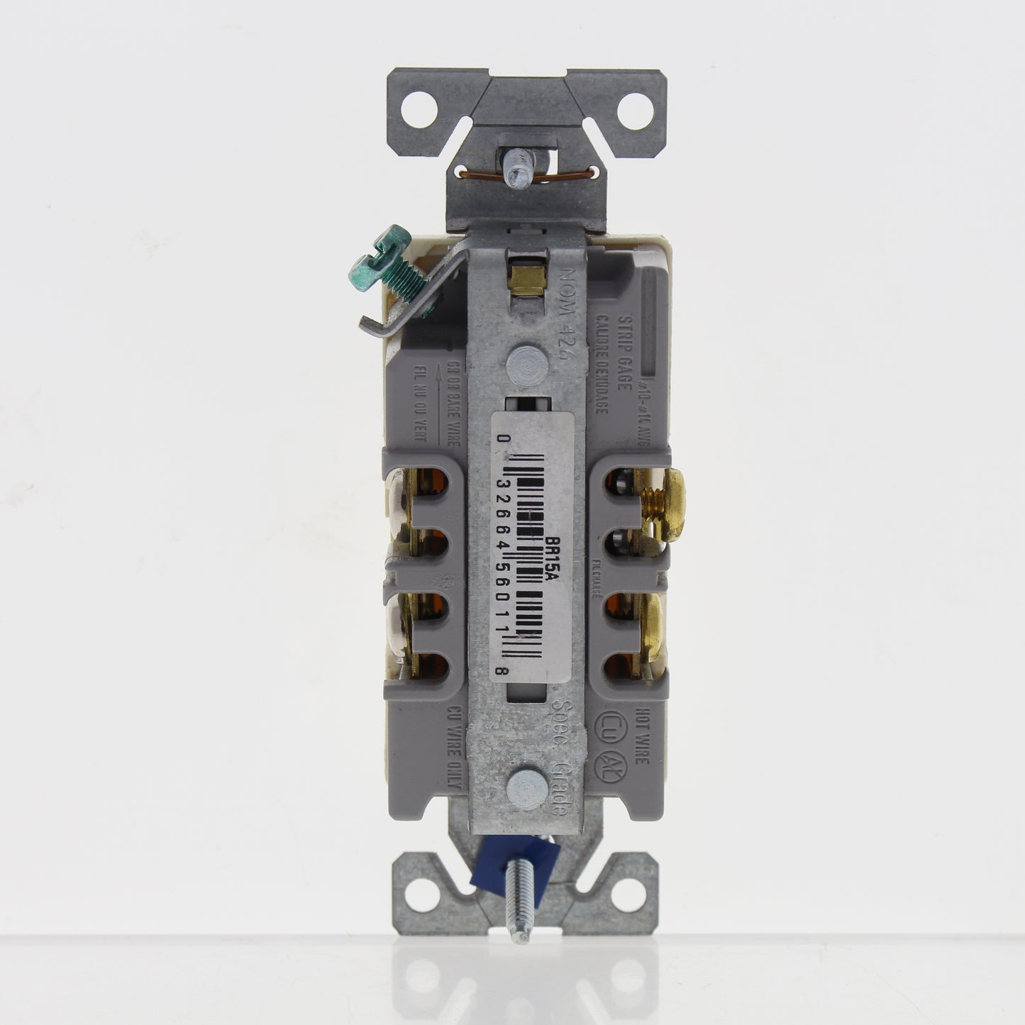 Eaton Almond Commercial Duplex Outlet Receptacle Nema 5-15R 15A 125V Bulk BR15A