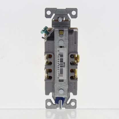 Eaton Almond Commercial Duplex Outlet Receptacle Nema 5-15R 15A 125V Bulk BR15A