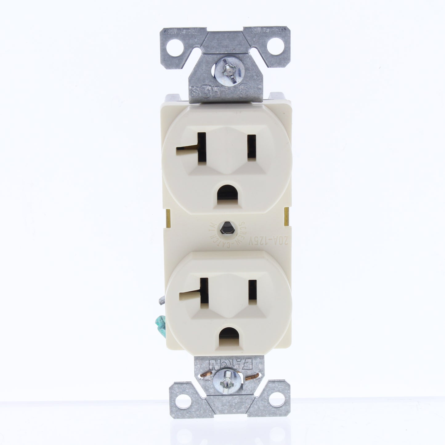 Eaton BR20A Almond 20A Duplex Outlet Receptacle Nema 5-20R Bulk Commercial Grade