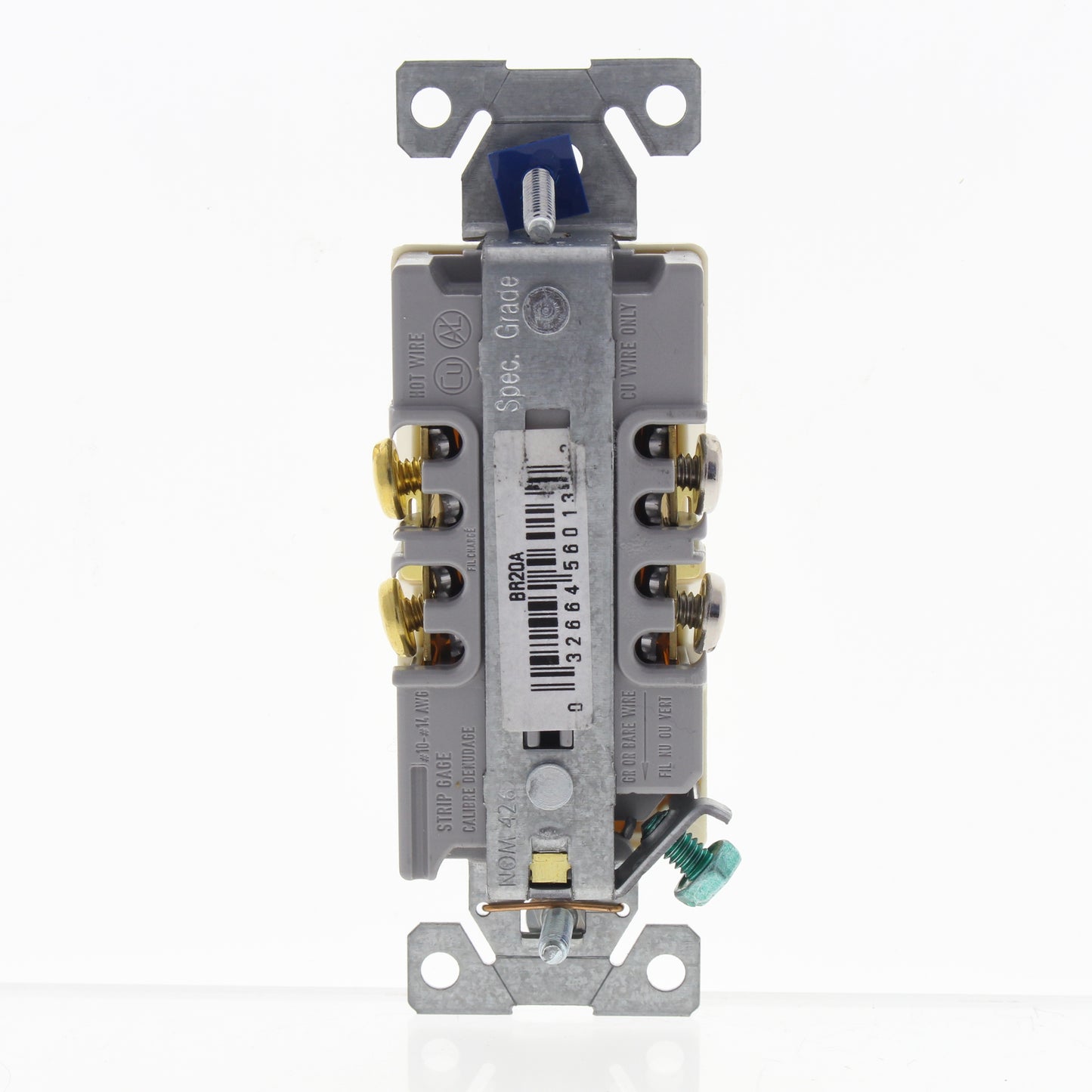 Eaton BR20A Almond 20A Duplex Outlet Receptacle Nema 5-20R Bulk Commercial Grade